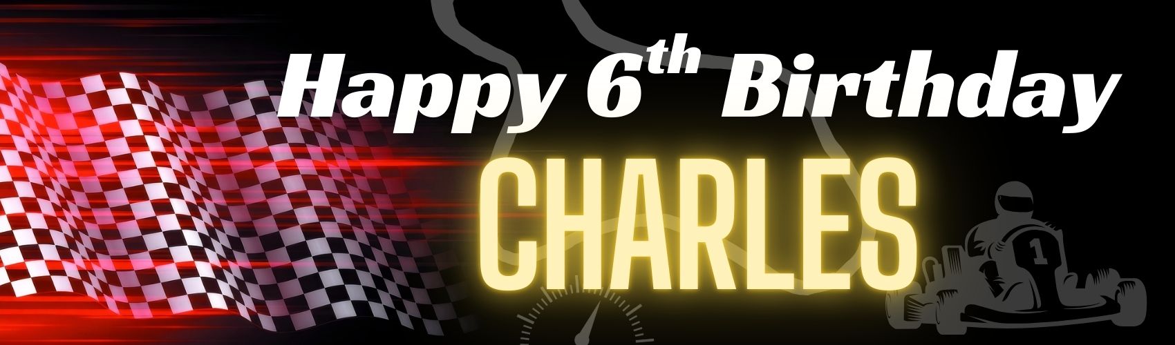 F1 Racing Birthday Customized Banner F1 Racing Birthday Customized Banner